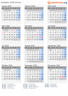 Kalender 2026 mit Ferien und Feiertagen Herlev