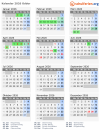 Kalender 2026 mit Ferien und Feiertagen Odder