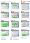 Kalender 2026 mit Ferien und Feiertagen Sachsen-Anhalt