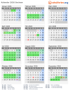 Kalender 2026 mit Ferien und Feiertagen Sachsen