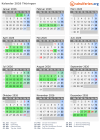 Kalender 2026 mit Ferien und Feiertagen Thüringen