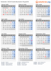 Kalender  mit Ferien und Feiertagen Dominikanische Republik
