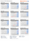 Kalender  mit Ferien und Feiertagen Elfenbeinküste