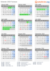 Kalender 2026 mit Ferien und Feiertagen Toulouse