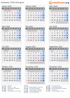 Kalender  mit Ferien und Feiertagen Georgien