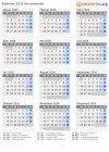 Kalender  mit Ferien und Feiertagen Griechenland