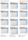 Kalender  mit Ferien und Feiertagen Guinea