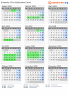 Kalender 2026 mit Ferien und Feiertagen Gelderland (süd)