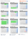 Kalender 2026 mit Ferien und Feiertagen Groningen