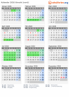 Kalender 2026 mit Ferien und Feiertagen Utrecht (nord)
