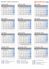 Kalender  mit Ferien und Feiertagen Indonesien