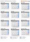 Kalender 2026 mit Ferien und Feiertagen Friaul-Julisch Venetien