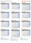 Kalender  mit Ferien und Feiertagen Kasachstan
