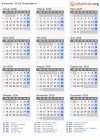 Kalender  mit Ferien und Feiertagen Kolumbien