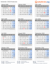 Kalender  mit Ferien und Feiertagen Komoren