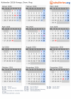 Kalender  mit Ferien und Feiertagen Kongo, Dem. Rep.