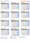 Kalender  mit Ferien und Feiertagen Kosovo
