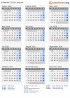 Kalender  mit Ferien und Feiertagen Lettland