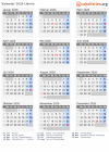 Kalender  mit Ferien und Feiertagen Liberia
