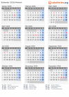 Kalender  mit Ferien und Feiertagen Malawi