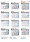 Kalender  mit Ferien und Feiertagen Malta