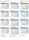 Kalender  mit Ferien und Feiertagen Neuseeland