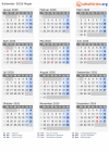 Kalender  mit Ferien und Feiertagen Niger