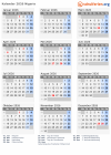 Kalender  mit Ferien und Feiertagen Nigeria