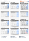 Kalender  mit Ferien und Feiertagen Norwegen