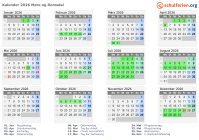 Kalender 2026 mit Ferien und Feiertagen Møre og Romsdal