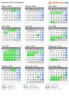 Kalender 2026 mit Ferien und Feiertagen Nordland