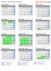 Kalender 2026 mit Ferien und Feiertagen Niederschlesien
