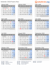 Kalender  mit Ferien und Feiertagen Puerto Rico