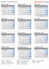 Kalender  mit Ferien und Feiertagen Rumänien