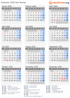 Kalender  mit Ferien und Feiertagen San Marino