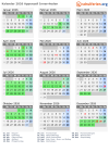 Kalender 2026 mit Ferien und Feiertagen Appenzell Innerrhoden