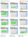 Kalender 2026 mit Ferien und Feiertagen Freiburg