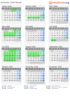 Kalender 2026 mit Ferien und Feiertagen Waadt