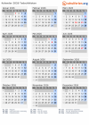 Kalender  mit Ferien und Feiertagen Tadschikistan