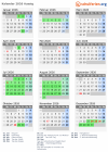 Kalender 2026 mit Ferien und Feiertagen Aussig