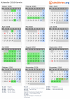 Kalender 2026 mit Ferien und Feiertagen Karwin