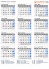 Kalender  mit Ferien und Feiertagen Ukraine