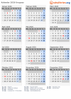 Kalender  mit Ferien und Feiertagen Uruguay
