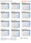Kalender  mit Ferien und Feiertagen Vatikanstadt