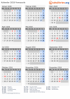 Kalender  mit Ferien und Feiertagen Venezuela
