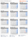 Kalender  mit Ferien und Feiertagen Weißrussland