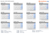 Kalender  mit Ferien und Feiertagen Weißrussland