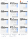 Kalender 2027 mit Ferien und Feiertagen Ägypten