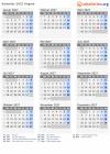 Kalender 2027 mit Ferien und Feiertagen Angola