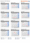 Kalender 2027 mit Ferien und Feiertagen Bolivien